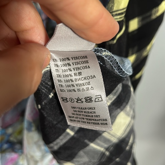 Preen Line floral & check dress knee length size small- like new - Picture 12 of 16